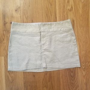 Alice + Olivia linen miniskirt in tan and gold